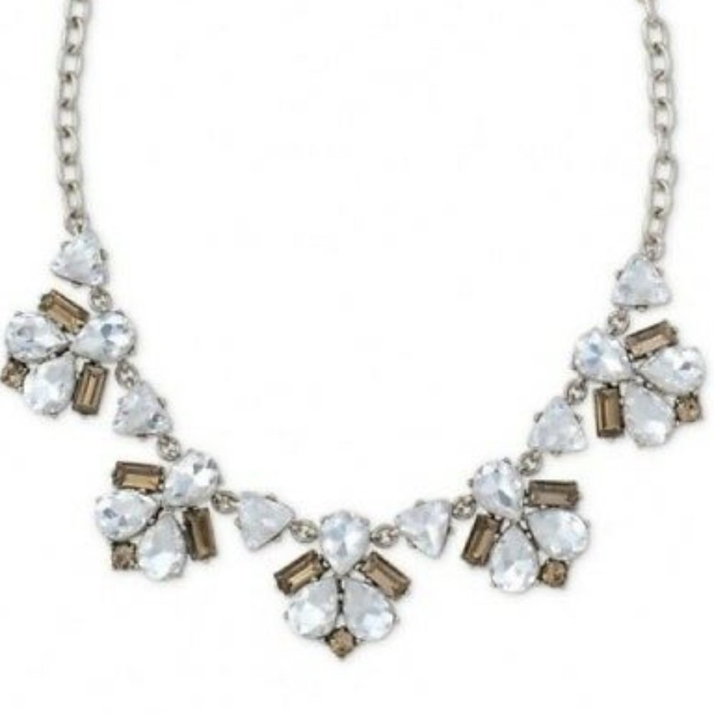 Stella & Dot Sparklng Bejeweled Retired Lila Crystal+Silver+SmokyQaurtzN… - Picture 10 of 16